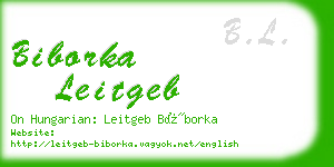 biborka leitgeb business card